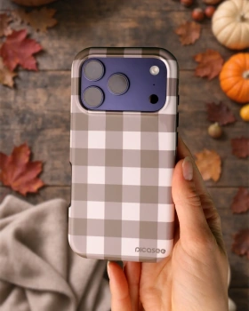 Picasee Fashion Case MagSafe za Apple iPhone 16 Pro - Brown grid
