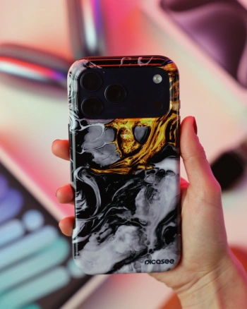 Picasee Fashion Case za Samsung Galaxy S20 FE - Black Gold 2