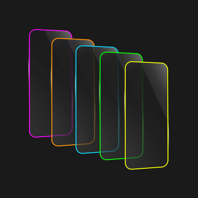 Zaštitno Kaljeno Staklo S Okvirom Svjetlećim U Mraku Za Apple IPhone 15 Plus - Žuta