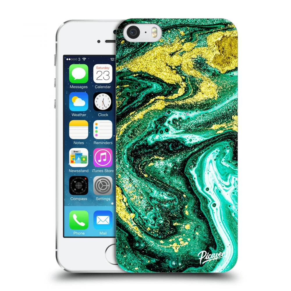 Picasee ULTIMATE CASE za Apple iPhone 5/5S/SE - Green Gold
