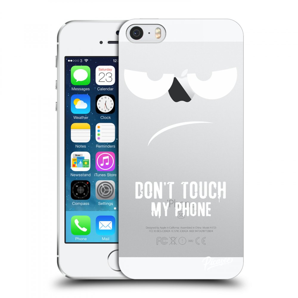 Picasee silikonska prozirna maskica za Apple iPhone 5/5S/SE - Don't Touch My Phone