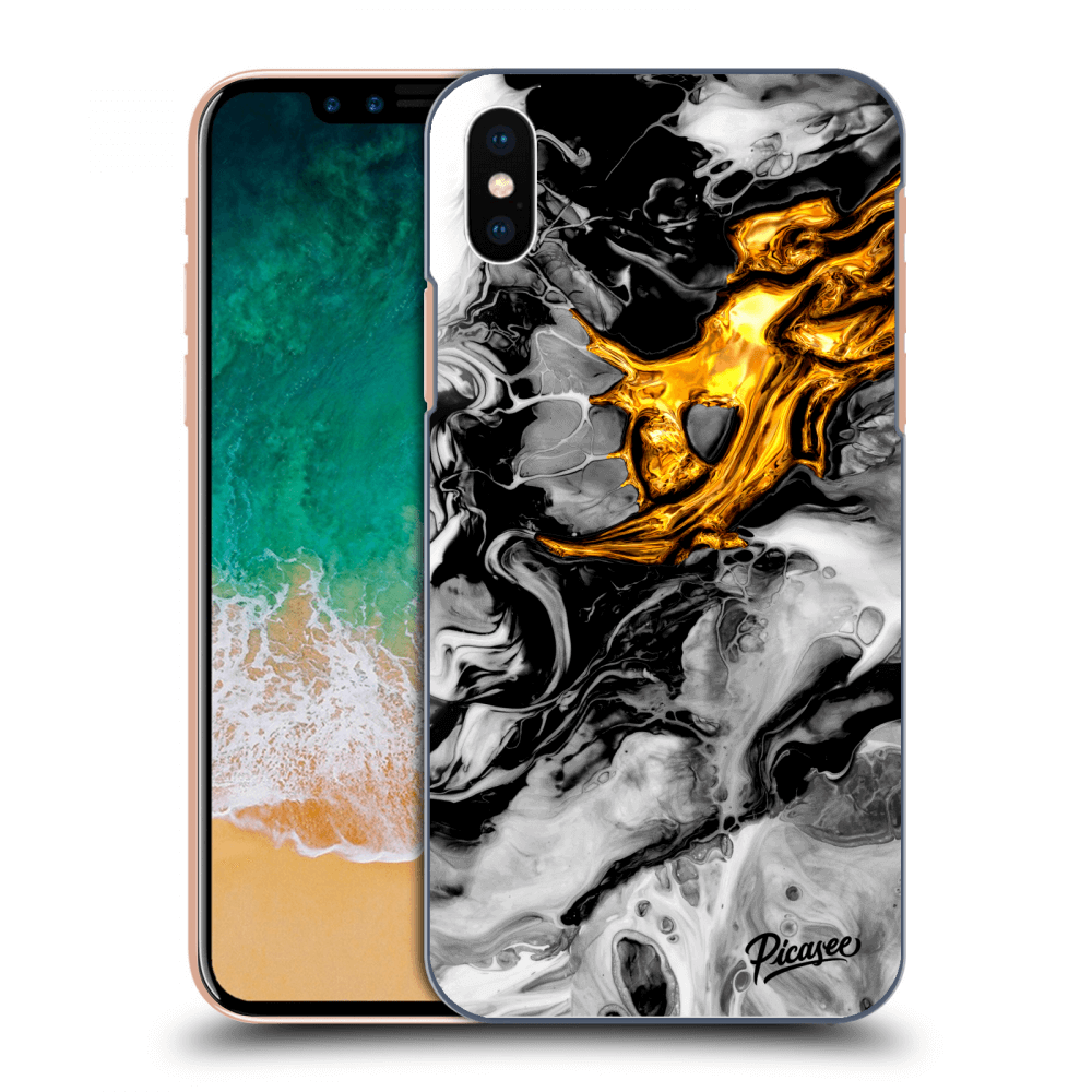 Picasee ULTIMATE CASE za Apple iPhone X/XS - Black Gold 2