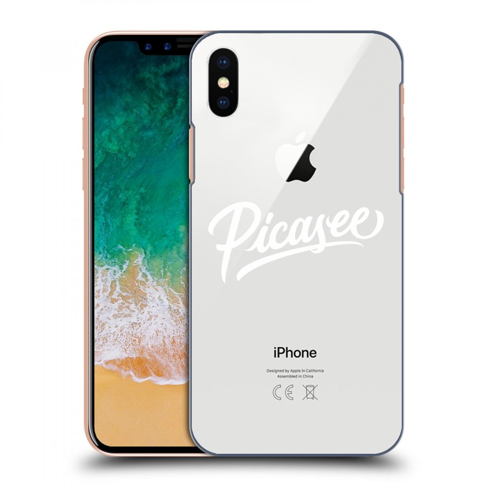 Picasee silikonska prozirna maskica za Apple iPhone X/XS - Picasee - White