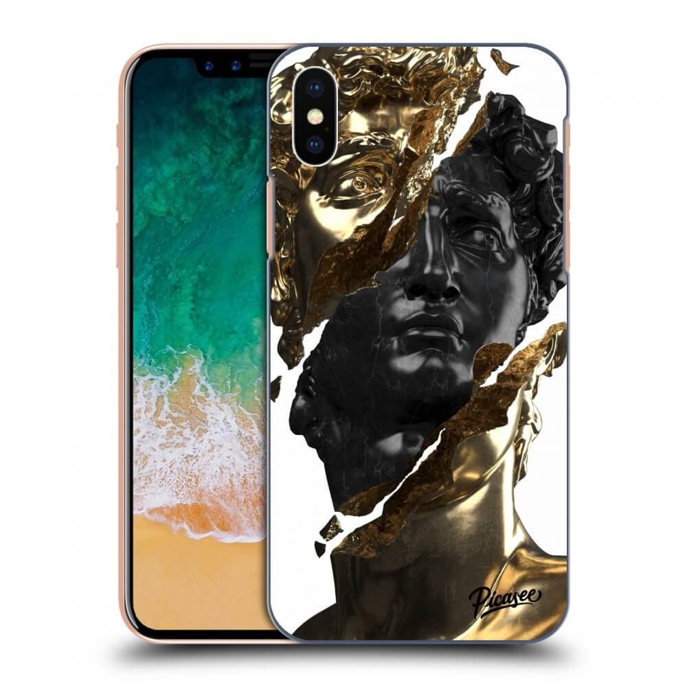 Picasee ULTIMATE CASE za Apple iPhone X/XS - Gold - Black