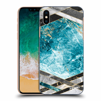 Maskica za Apple iPhone X/XS - Blue geometry