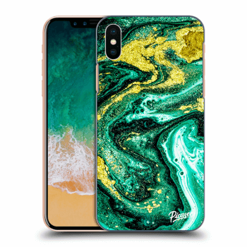 Maskica za Apple iPhone X/XS - Green Gold