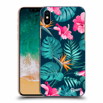 Maskica za Apple iPhone X/XS - Pink Monstera