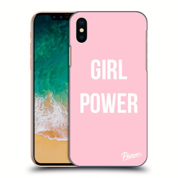 Picasee crna silikonska maskica za Apple iPhone X/XS - Girl power