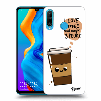 Picasee silikonska prozirna maskica za Huawei P30 Lite - Cute coffee