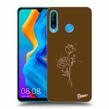 Picasee ULTIMATE CASE za Huawei P30 Lite - Brown flowers