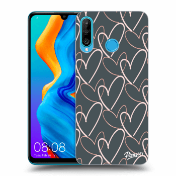 Picasee crna silikonska maskica za Huawei P30 Lite - Lots of love