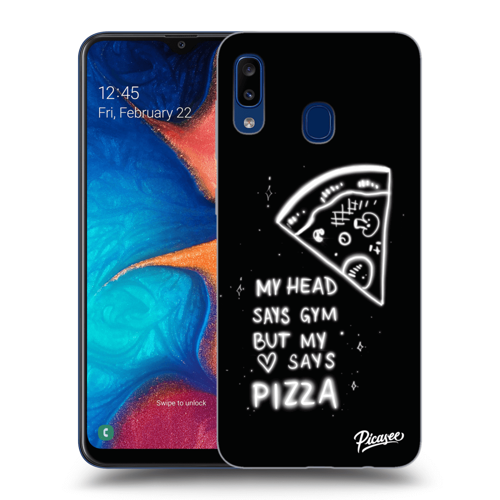 Picasee silikonska prozirna maskica za Samsung Galaxy A20e A202F - Pizza