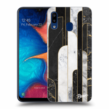 Maskica za Samsung Galaxy A20e A202F - Black & White tile