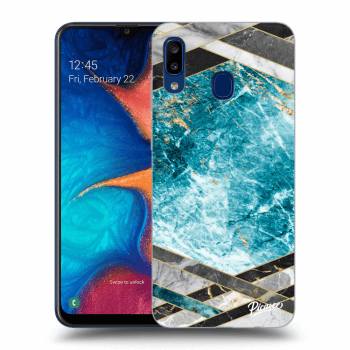 Maskica za Samsung Galaxy A20e A202F - Blue geometry