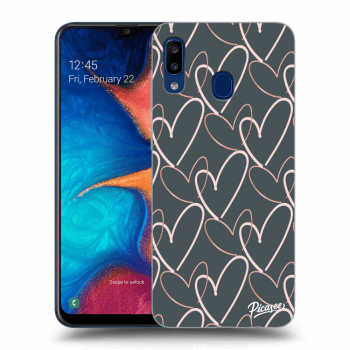 Picasee silikonska prozirna maskica za Samsung Galaxy A20e A202F - Lots of love