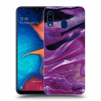 Maskica za Samsung Galaxy A20e A202F - Purple glitter