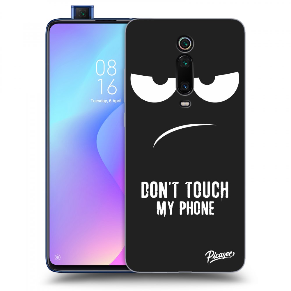 Picasee crna silikonska maskica za Xiaomi Mi 9T (Pro) - Don't Touch My Phone