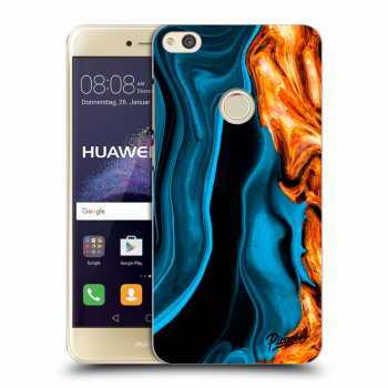 Picasee silikonska prozirna maskica za Huawei P9 Lite 2017 - Gold blue