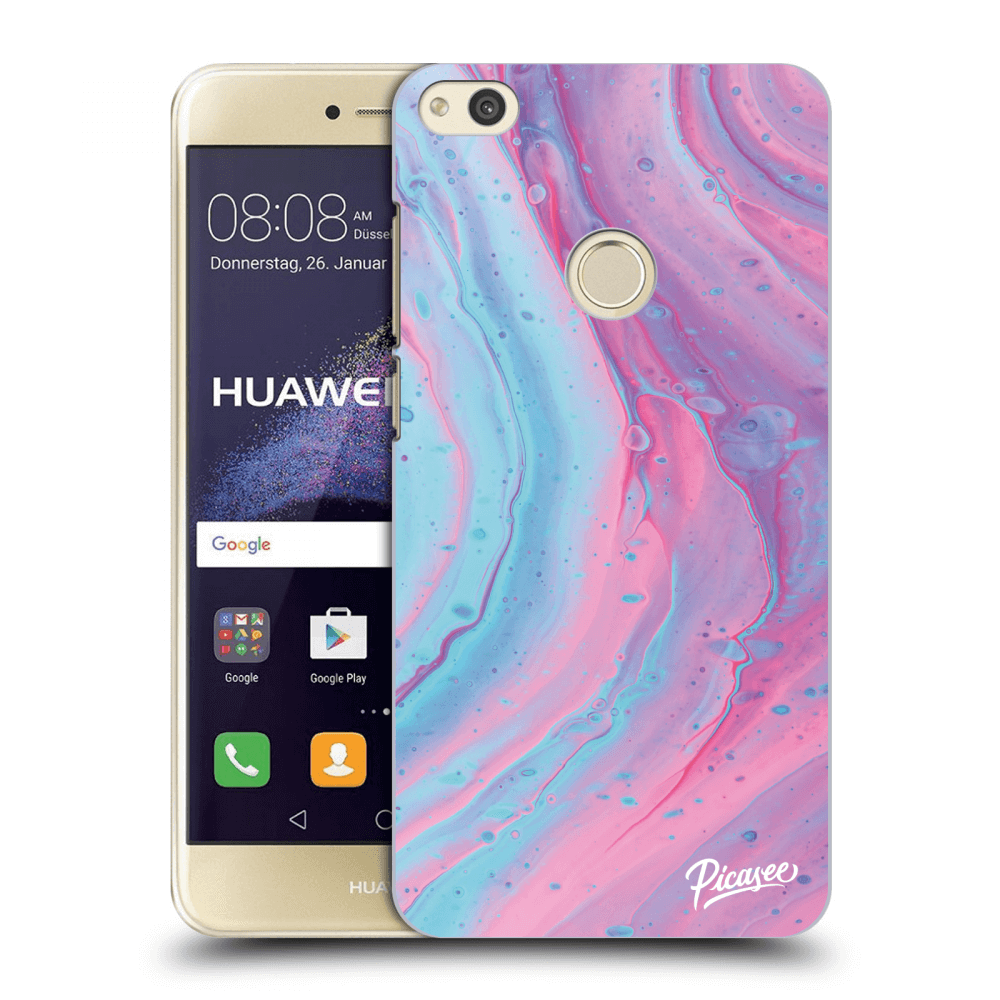 Picasee silikonska prozirna maskica za Huawei P9 Lite 2017 - Pink liquid