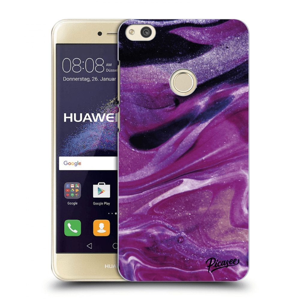 Picasee silikonska prozirna maskica za Huawei P9 Lite 2017 - Purple glitter