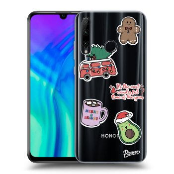 Picasee silikonska prozirna maskica za Honor 20 Lite - Christmas Stickers