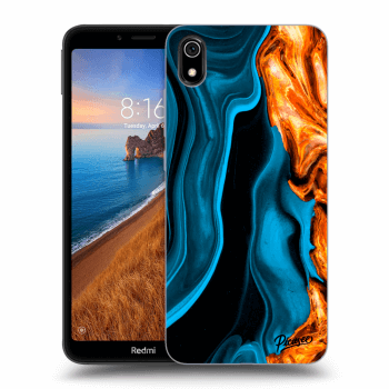 Picasee silikonska prozirna maskica za Xiaomi Redmi 7A - Gold blue