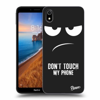 Picasee crna silikonska maskica za Xiaomi Redmi 7A - Don't Touch My Phone