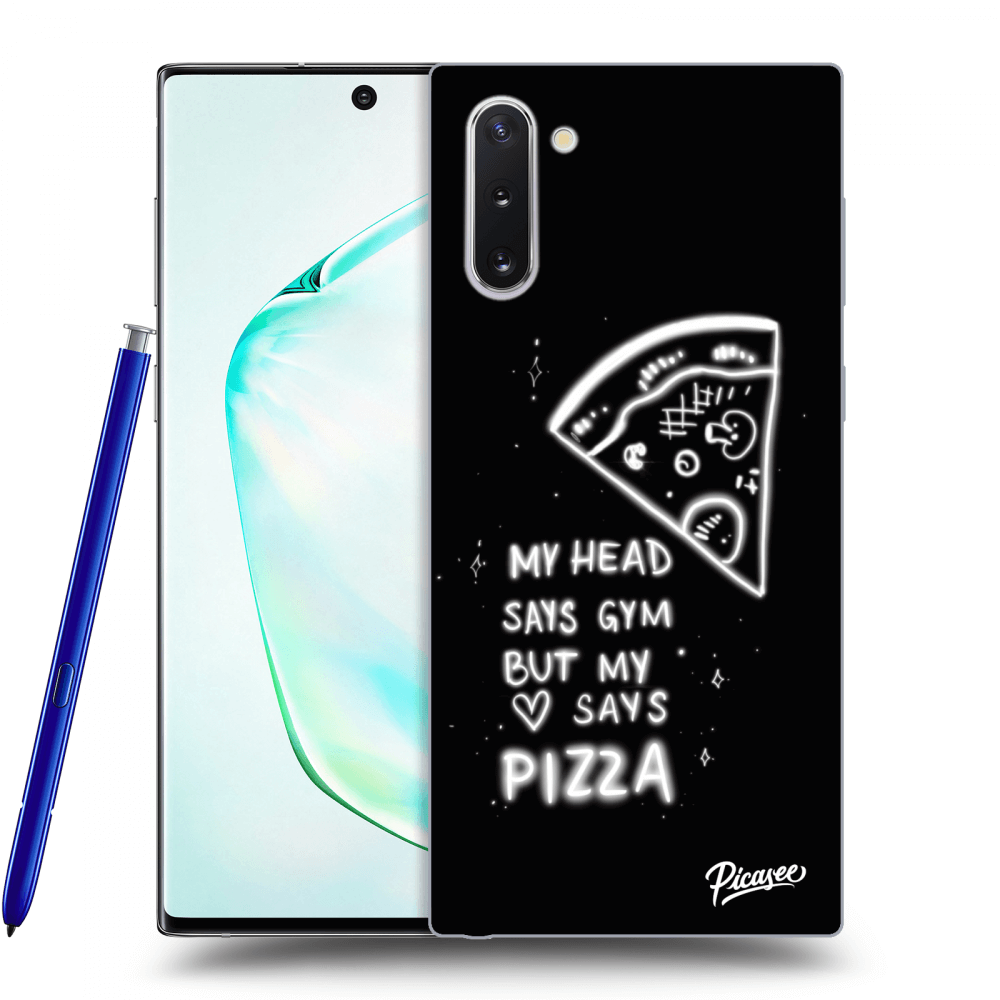 Picasee crna silikonska maskica za Samsung Galaxy Note 10 N970F - Pizza