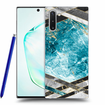 Picasee silikonska prozirna maskica za Samsung Galaxy Note 10 N970F - Blue geometry