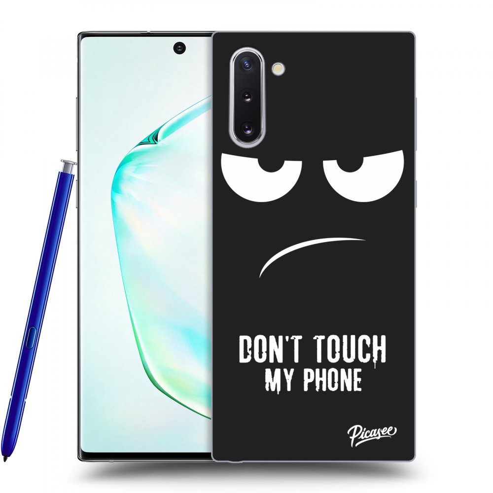 Picasee crna silikonska maskica za Samsung Galaxy Note 10 N970F - Don't Touch My Phone
