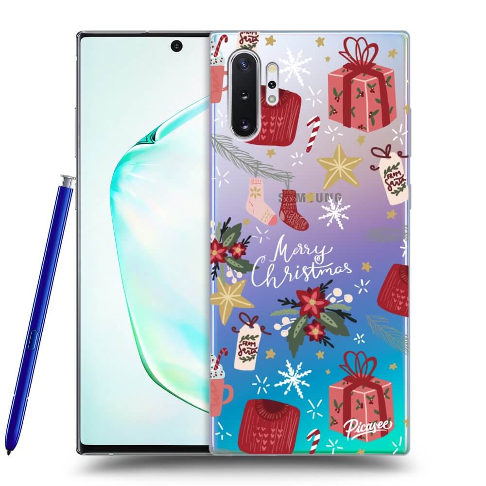 Picasee silikonska prozirna maskica za Samsung Galaxy Note 10+ N975F - Christmas