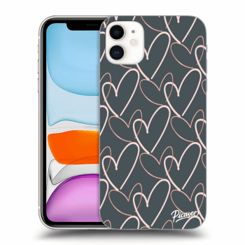 Picasee silikonska prozirna maskica za Apple iPhone 11 - Lots of love