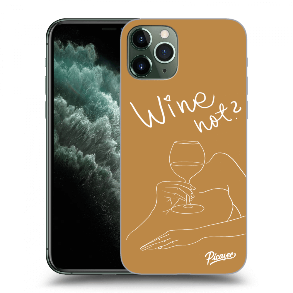 Picasee silikonska prozirna maskica za Apple iPhone 11 Pro - Wine not
