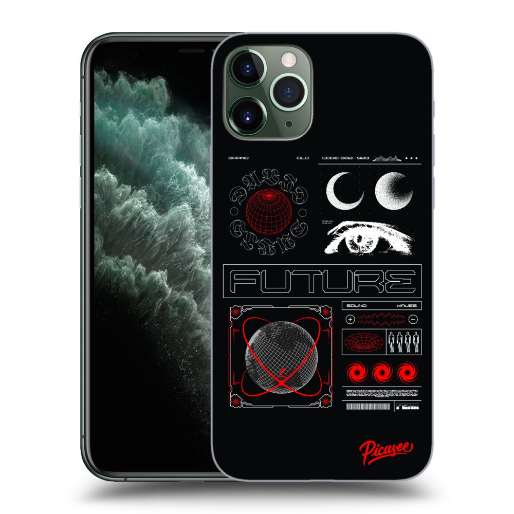 Picasee silikonska prozirna maskica za Apple iPhone 11 Pro - WAVES