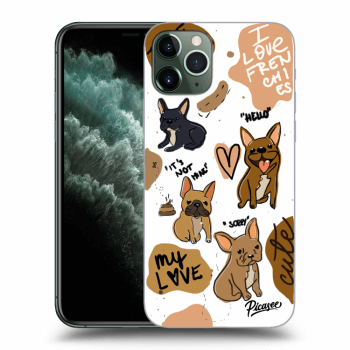 Picasee silikonska prozirna maskica za Apple iPhone 11 Pro - Frenchies
