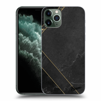 Picasee silikonska prozirna maskica za Apple iPhone 11 Pro - Black tile