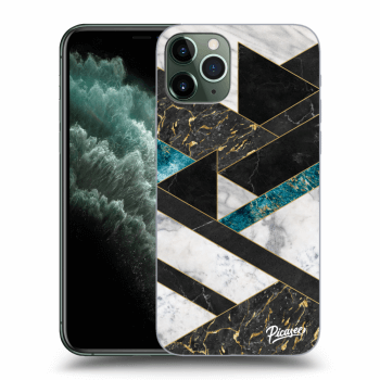Picasee silikonska prozirna maskica za Apple iPhone 11 Pro - Dark geometry