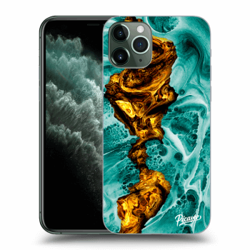 Picasee silikonska prozirna maskica za Apple iPhone 11 Pro - Goldsky
