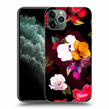Picasee silikonska prozirna maskica za Apple iPhone 11 Pro - Flowers and Berries