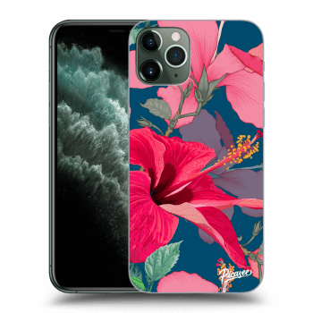 Picasee silikonska prozirna maskica za Apple iPhone 11 Pro - Hibiscus