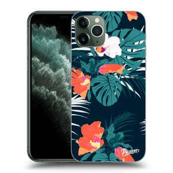 Picasee silikonska prozirna maskica za Apple iPhone 11 Pro - Monstera Color