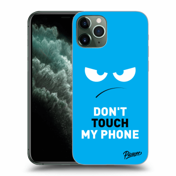 Picasee silikonska prozirna maskica za Apple iPhone 11 Pro - Angry Eyes - Blue