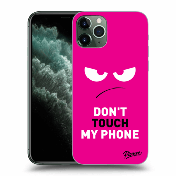 Picasee silikonska prozirna maskica za Apple iPhone 11 Pro - Angry Eyes - Pink