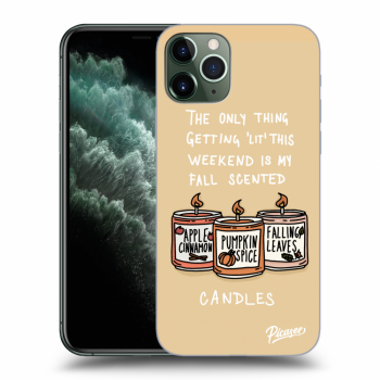 Picasee silikonska prozirna maskica za Apple iPhone 11 Pro - Candles