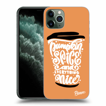 Picasee silikonska prozirna maskica za Apple iPhone 11 Pro - Pumpkin coffee