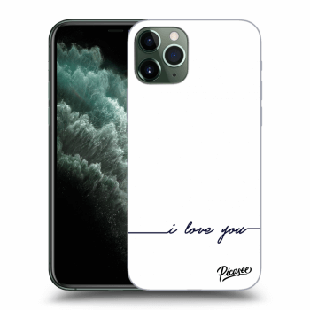 Picasee silikonska prozirna maskica za Apple iPhone 11 Pro - I love you
