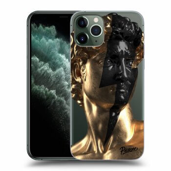 Picasee silikonska prozirna maskica za Apple iPhone 11 Pro - Wildfire - Gold