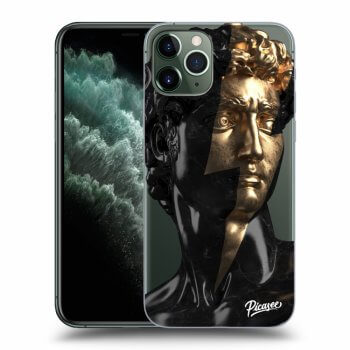 Picasee silikonska prozirna maskica za Apple iPhone 11 Pro - Wildfire - Black