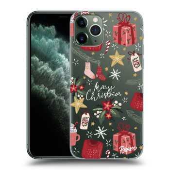 Picasee silikonska prozirna maskica za Apple iPhone 11 Pro - Christmas