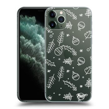 Picasee silikonska prozirna maskica za Apple iPhone 11 Pro - Mistletoe